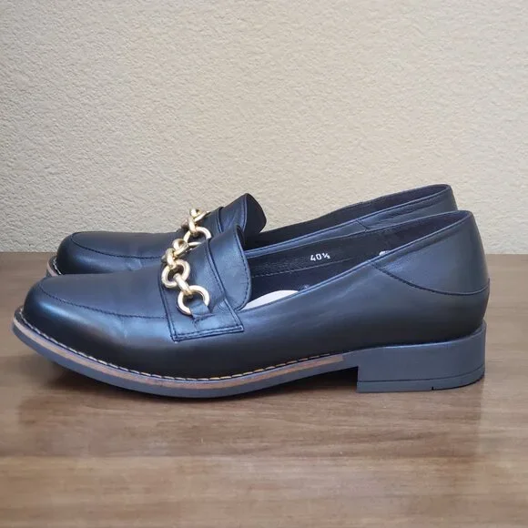 Calla | Rebecca Loafers | Black Leather | Women | Size EU40.5(US9.5) - Picture 3 of 8